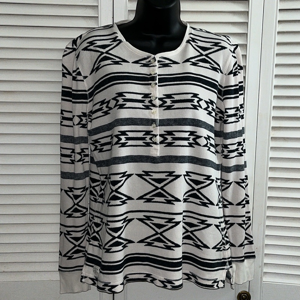 Lauren Ralph Lauren Southwest Aztec thermal Henley